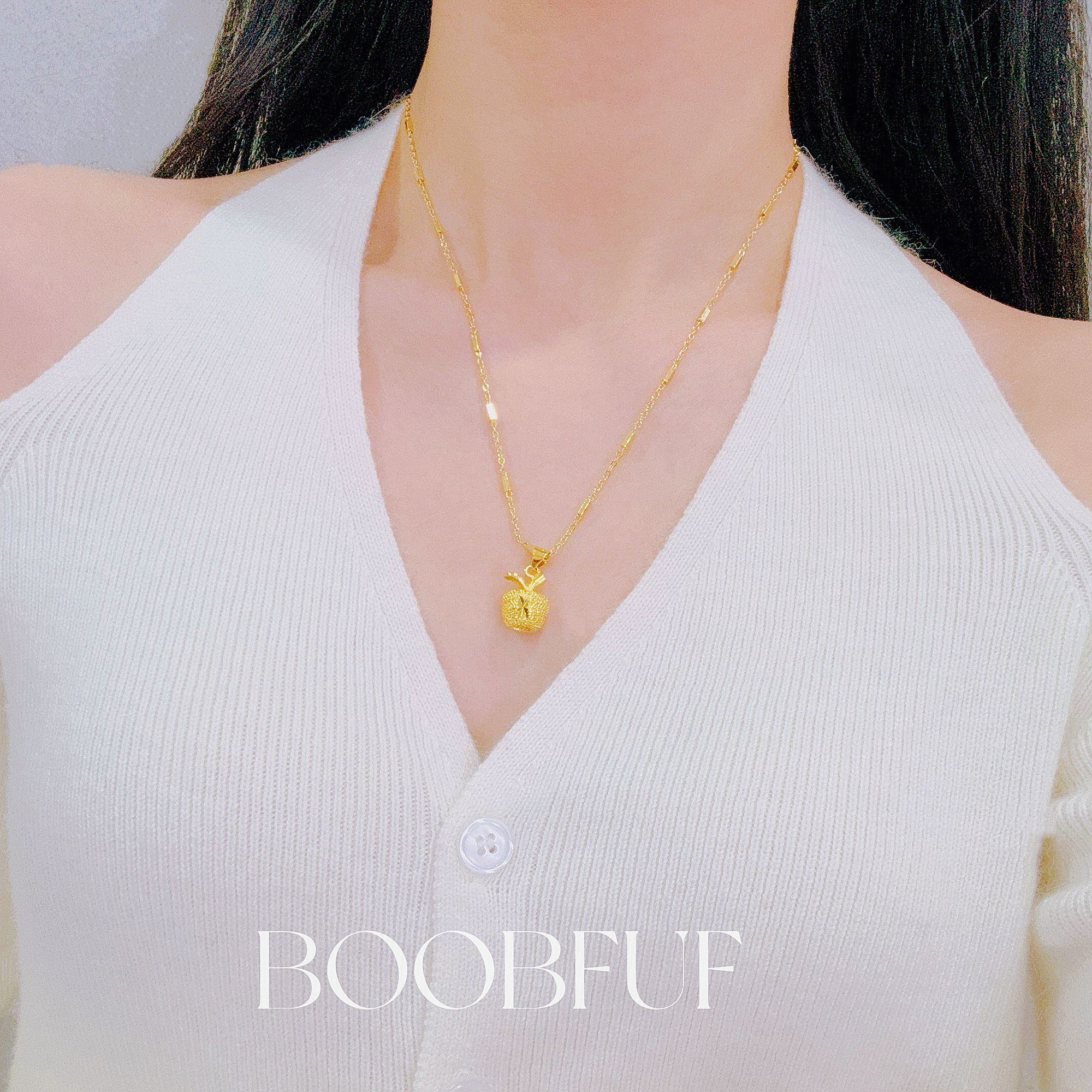 铜合金项链 秋冬新款时尚百搭经典苹果项链气质轻奢毛衣链