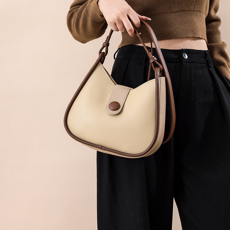 包包女设计网红简约百搭新款休闲马鞍包单肩斜挎包女包#16