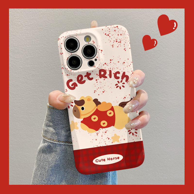 新年小马菲林软壳防摔适用苹果17手机壳小米17p80reno15x300x8s