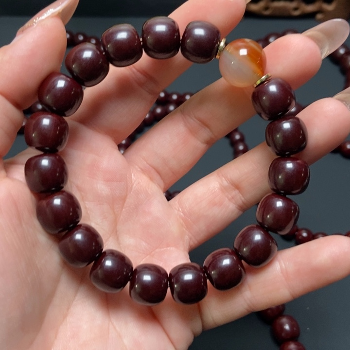 核桃手串/手链风***！猴头玉华串