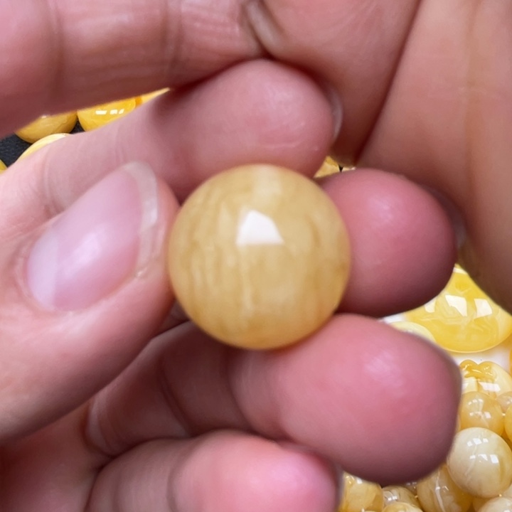 裸石蜜蜡未镶嵌蜜蜡17.9圆珠