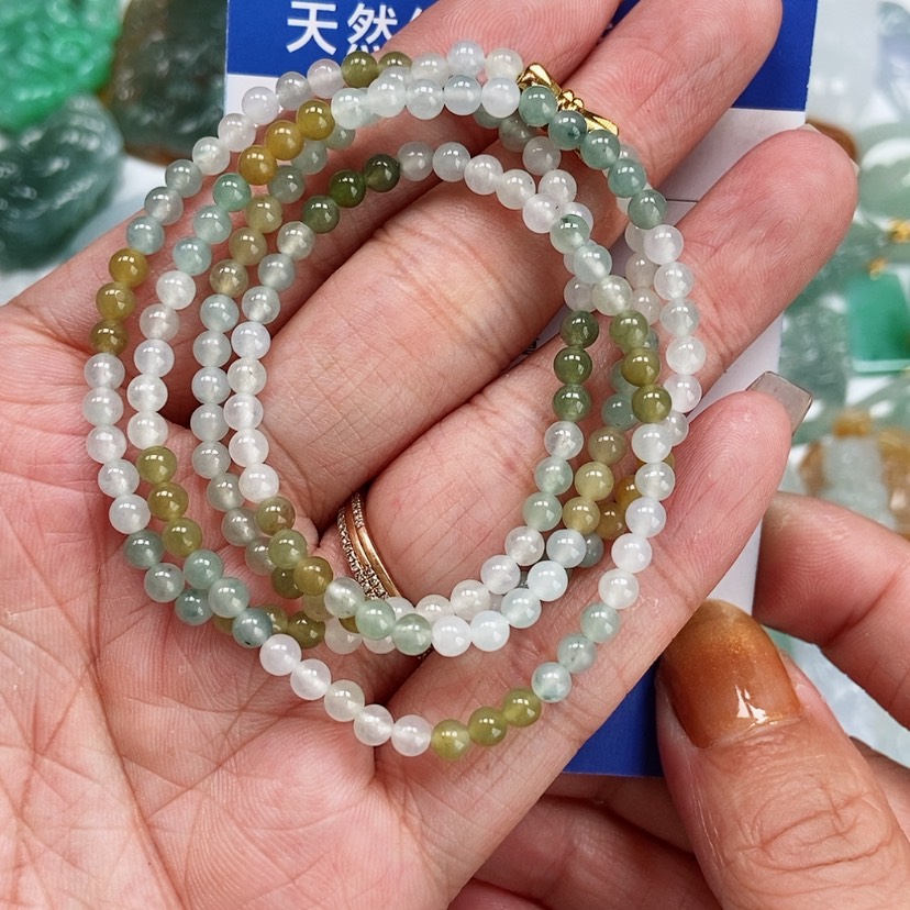 【闪购商品】翡翠颈饰未镶嵌三圈手链