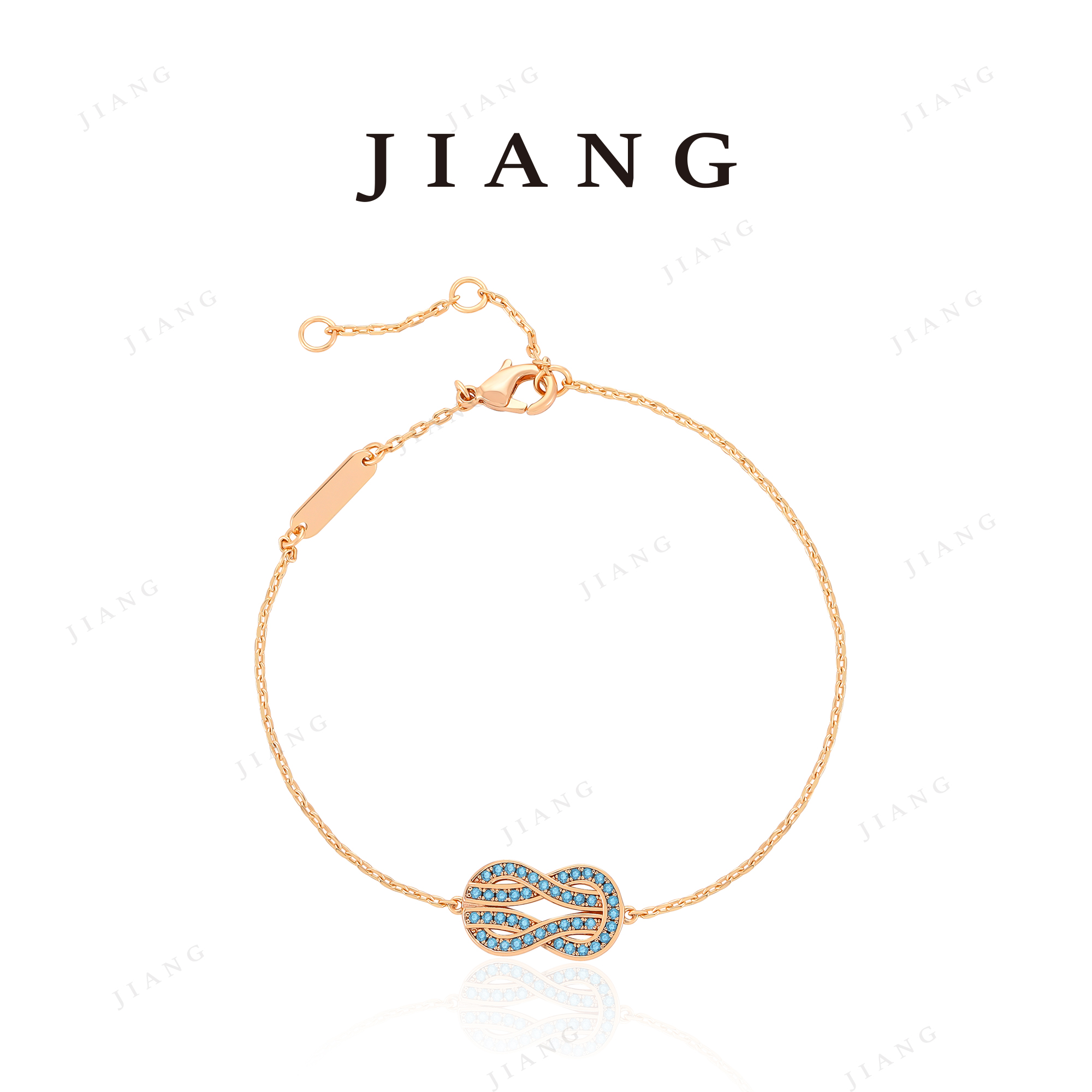 铜合金合成锆石手链 CNC精工 拉环系列 气质手链 B3090