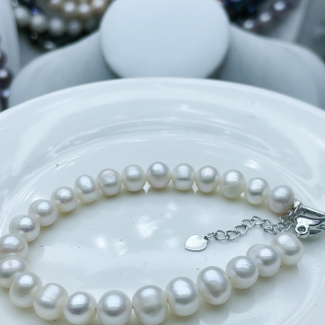 淡水珍珠颈饰钛钢