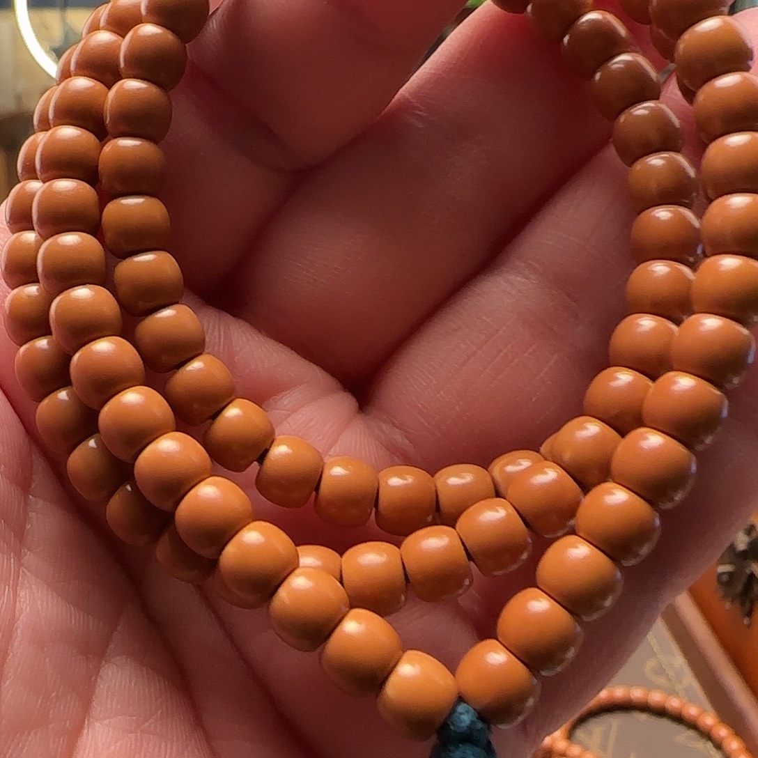 还***9橄榄核手串老挝核尖脖挂微三花6.2mm