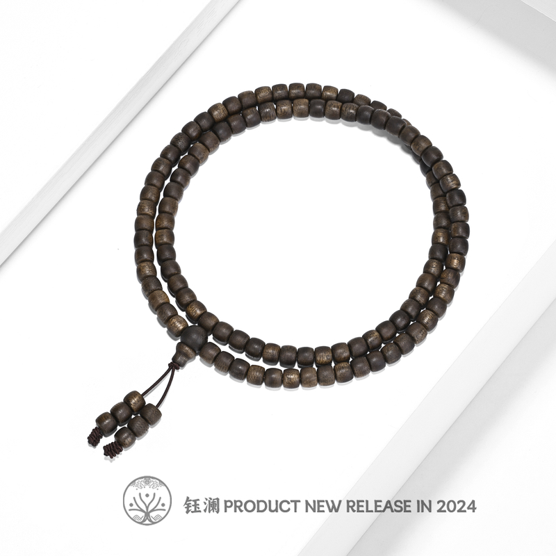 钰澜文玩-加里曼丹奇楠沉香-沉水级别-6mm脖挂