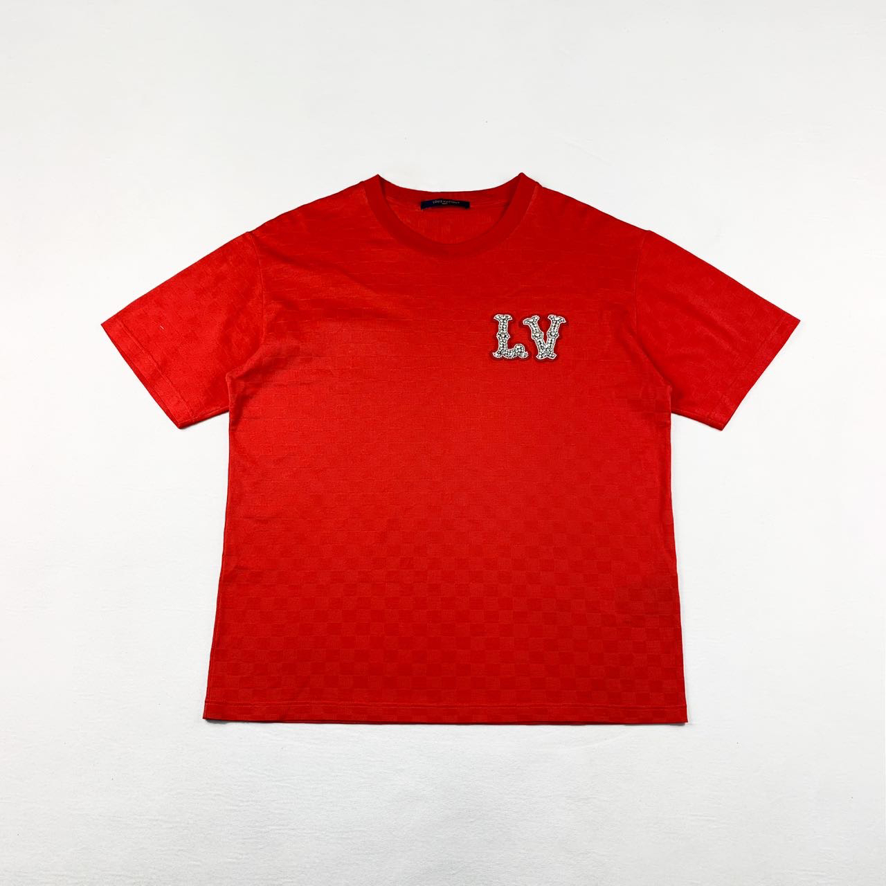 未使用 LouisVuitton/路易威登 lv棋盘格短袖T恤l码编码xb4603