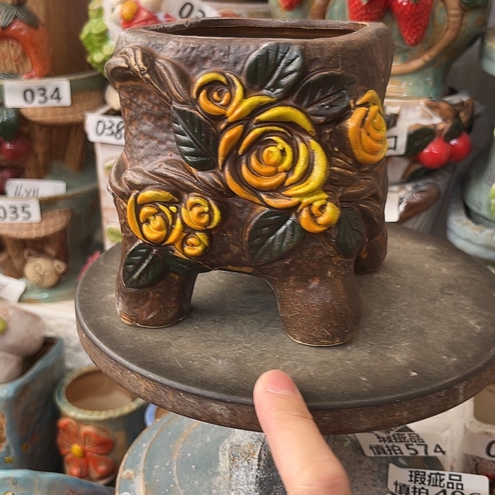 粗陶材质多肉花盆