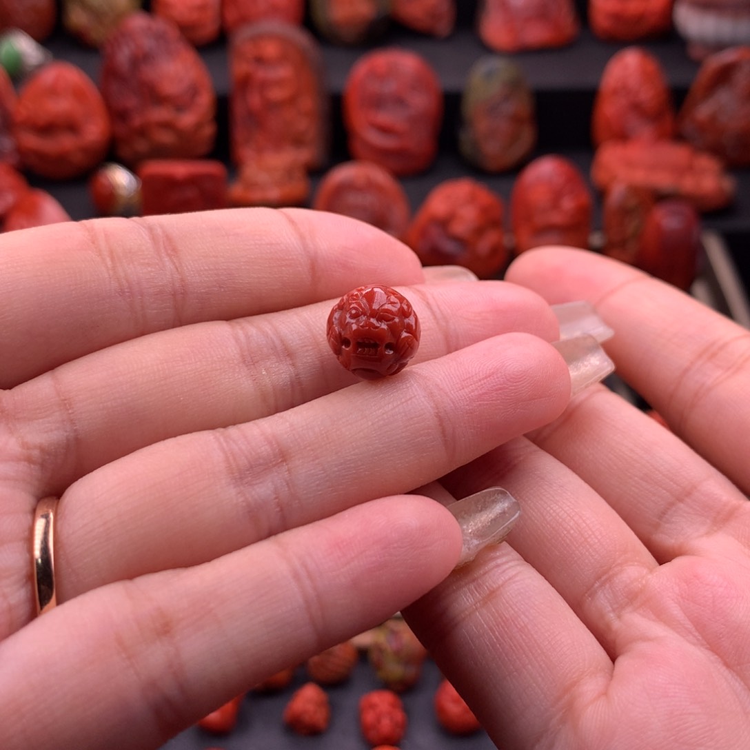 南红玛瑙南红川料貔貅珠11mm未镶嵌
