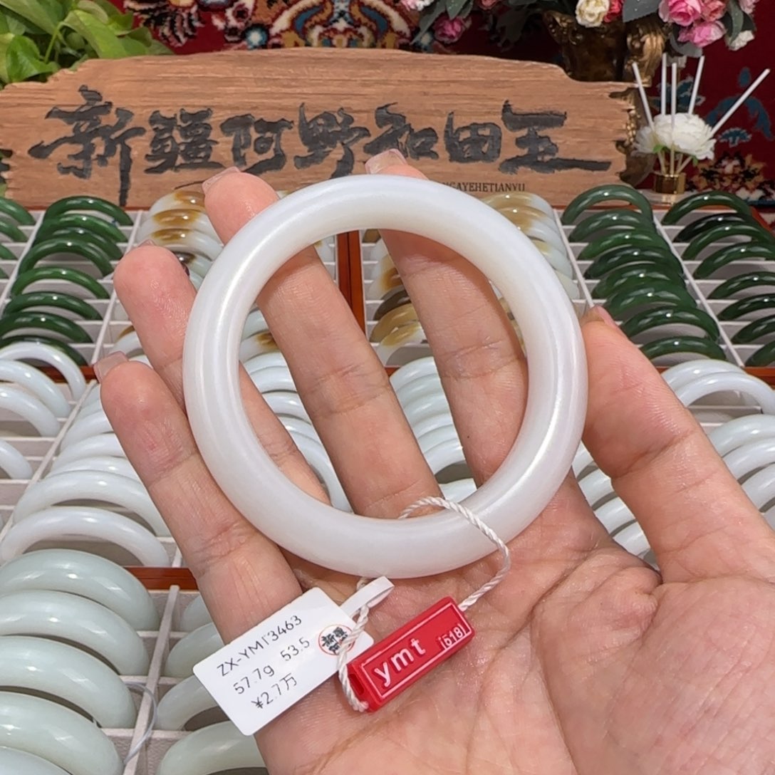 和田玉（白玉）未镶嵌手镯新疆和田玉白玉手镯