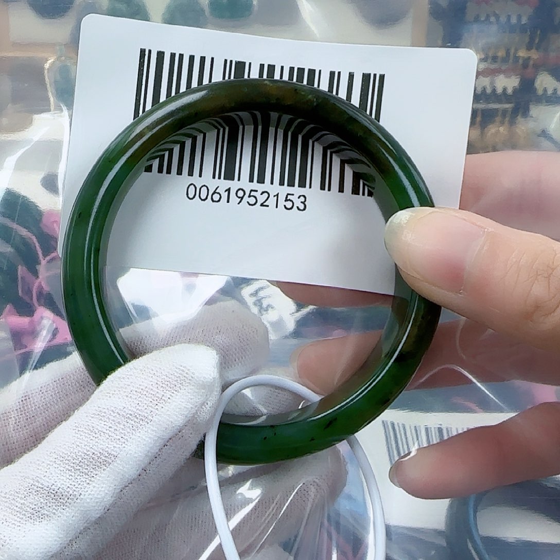 和田玉（碧玉）手镯未镶嵌5758