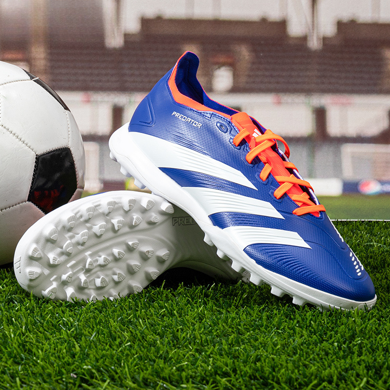 阿迪达斯男女鞋红色足球鞋新款运动人草场上训练鞋TF碎钉鞋ID0910