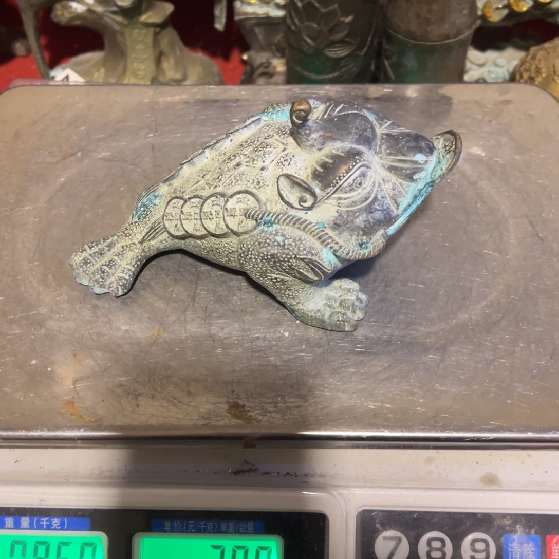 心***却黄铜摆件，文房摆件