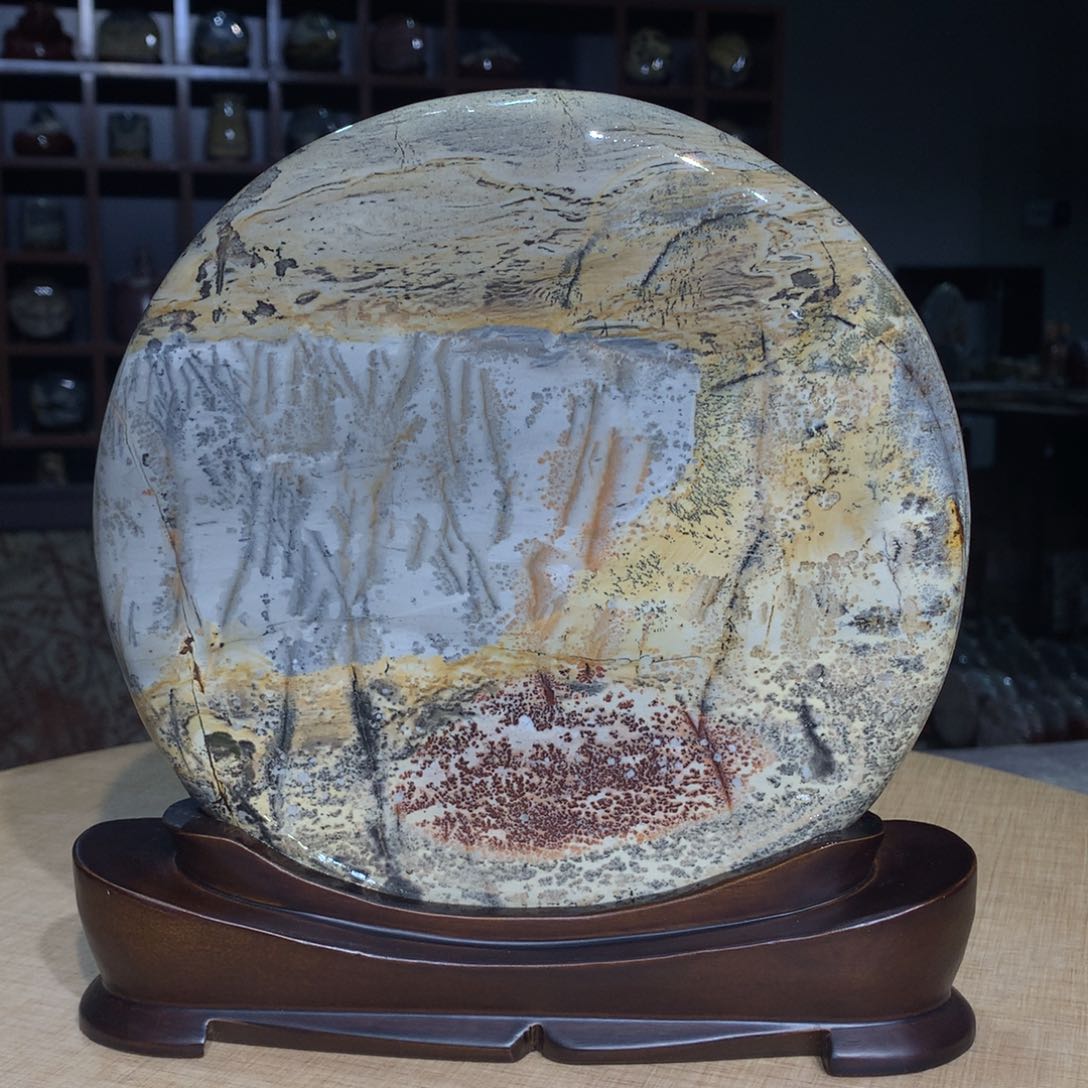 紫砂广西国画石，收藏观赏