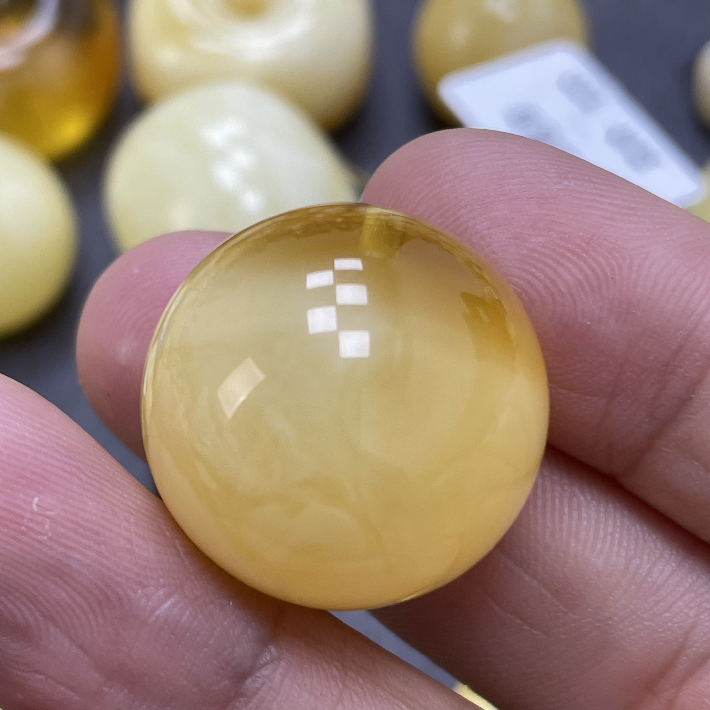 魔梵珠宝｜21.5mm俄料天然蜜蜡 金妖溶洞