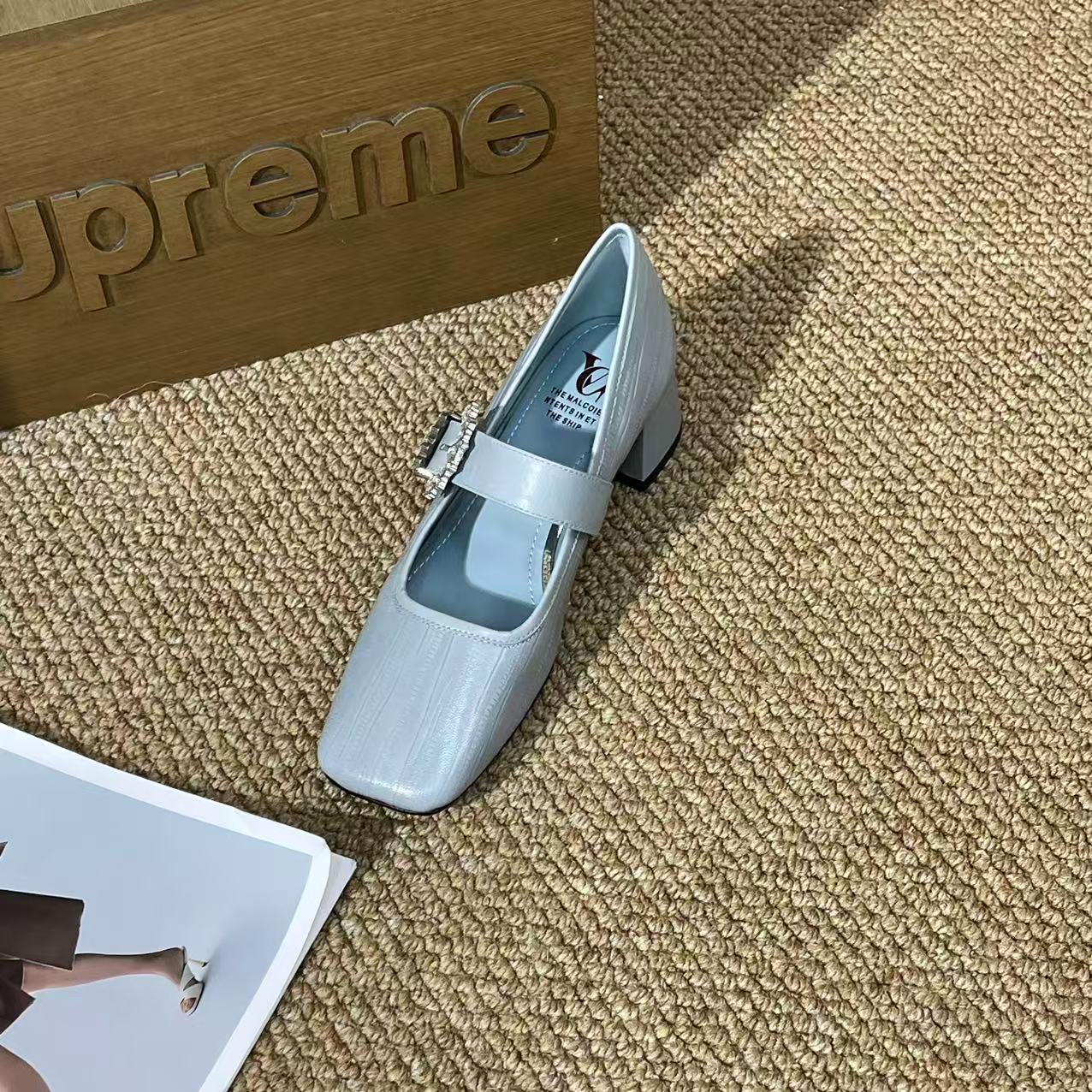 DJ时尚单鞋-A6855蓝色【羊皮】