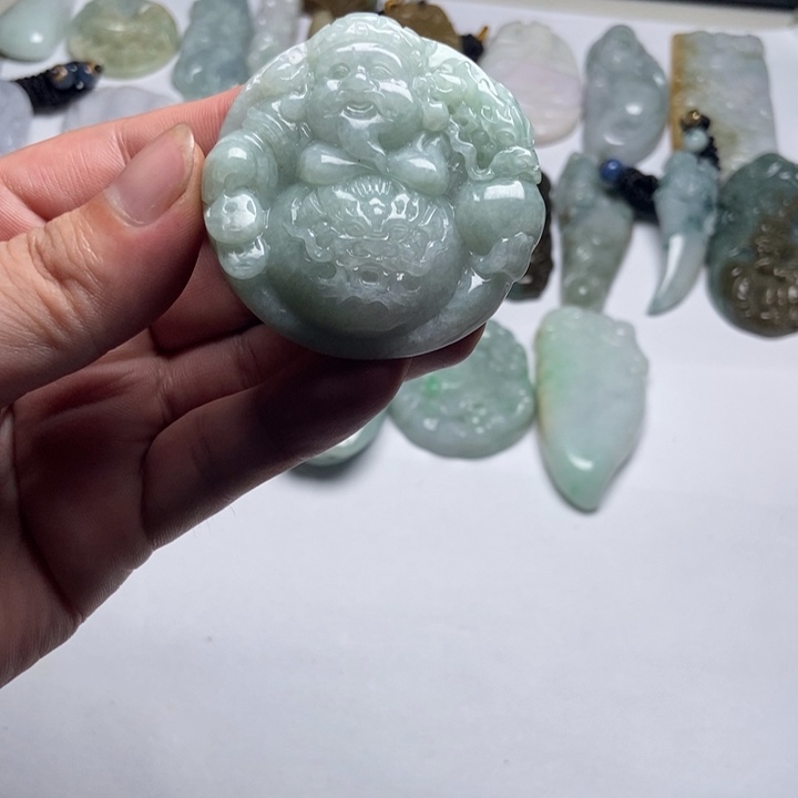 颈饰未镶嵌翡翠财爷31