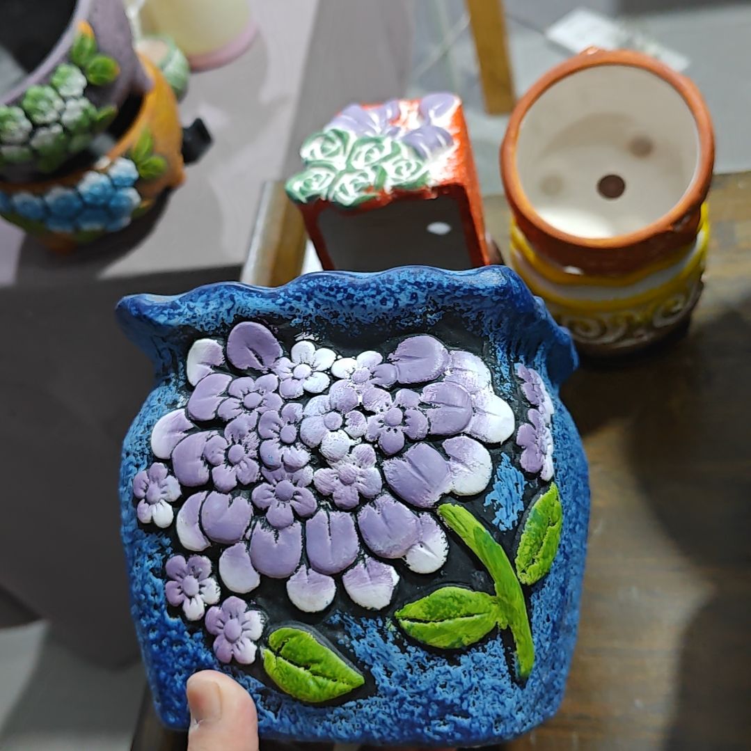 红陶吸水透气的白陶花盆凑满12发货