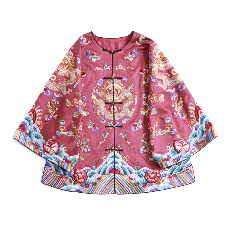 「栖梧团锦」丽古龙 香云纱 手工原创设计感百搭国潮女装汉服上衣