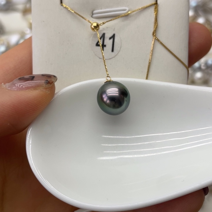 海水珍珠项链18K金镶嵌