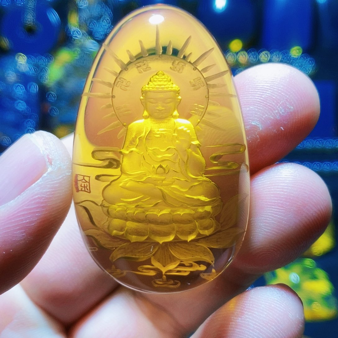 【闪购商品】蓝珀颈饰未镶嵌蓝珀阴雕