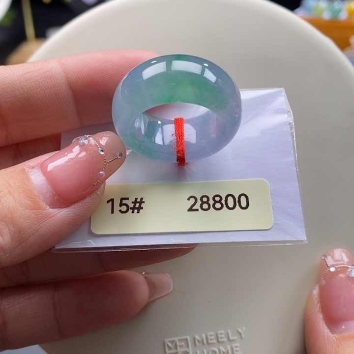 翡翠吊坠(不含链)未镶嵌翡翠冰春彩戒指