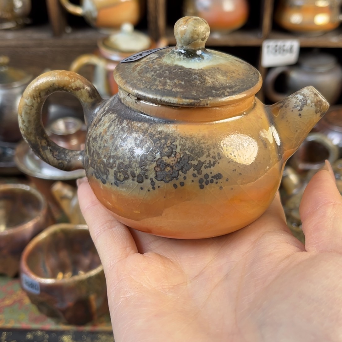 杯柴烧茶器中白泥