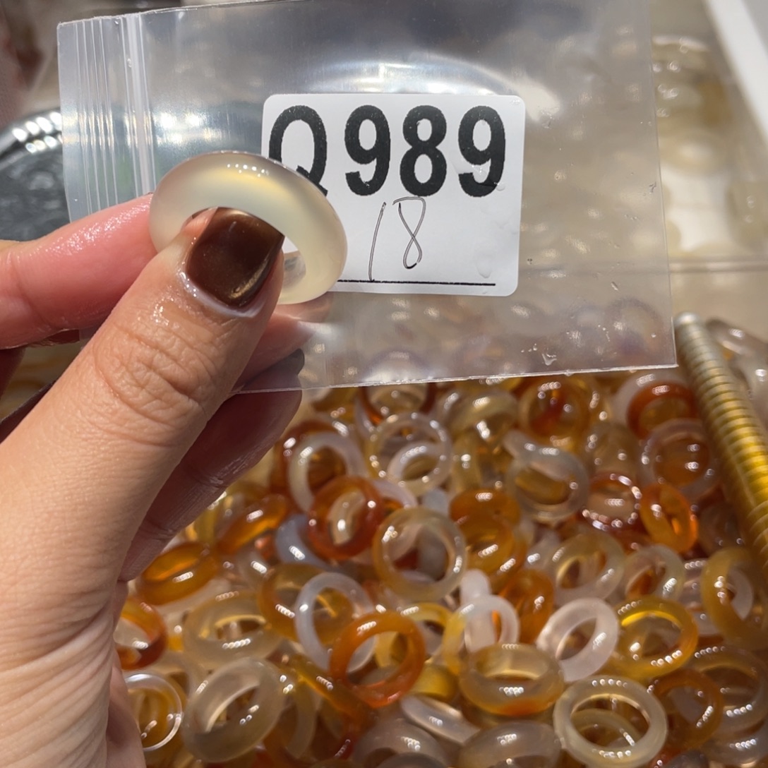 玛瑙/玉髓未镶嵌戒指989