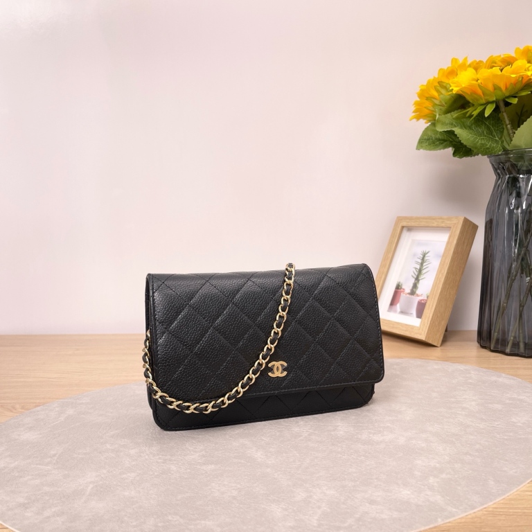 95新 Chanel/香奈儿 【九筒奢品】黑金woc23开单肩包/8794