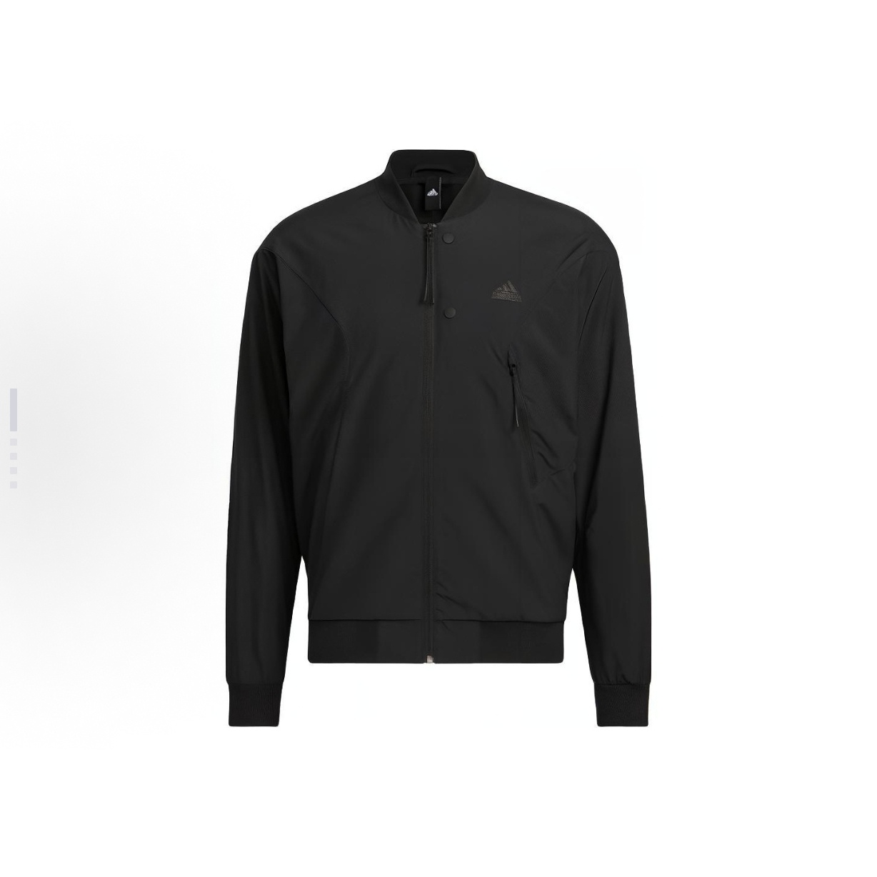 adidas 纯色Logo标识长袖飞行员夹克 男款 黑色IP4958