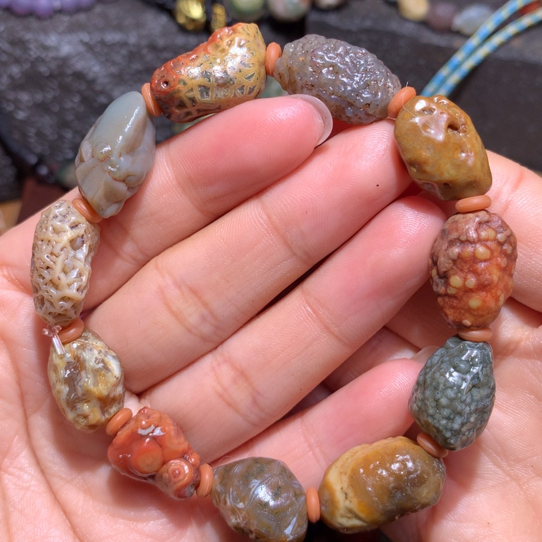 未镶嵌玛瑙/玉髓珠宝半成品