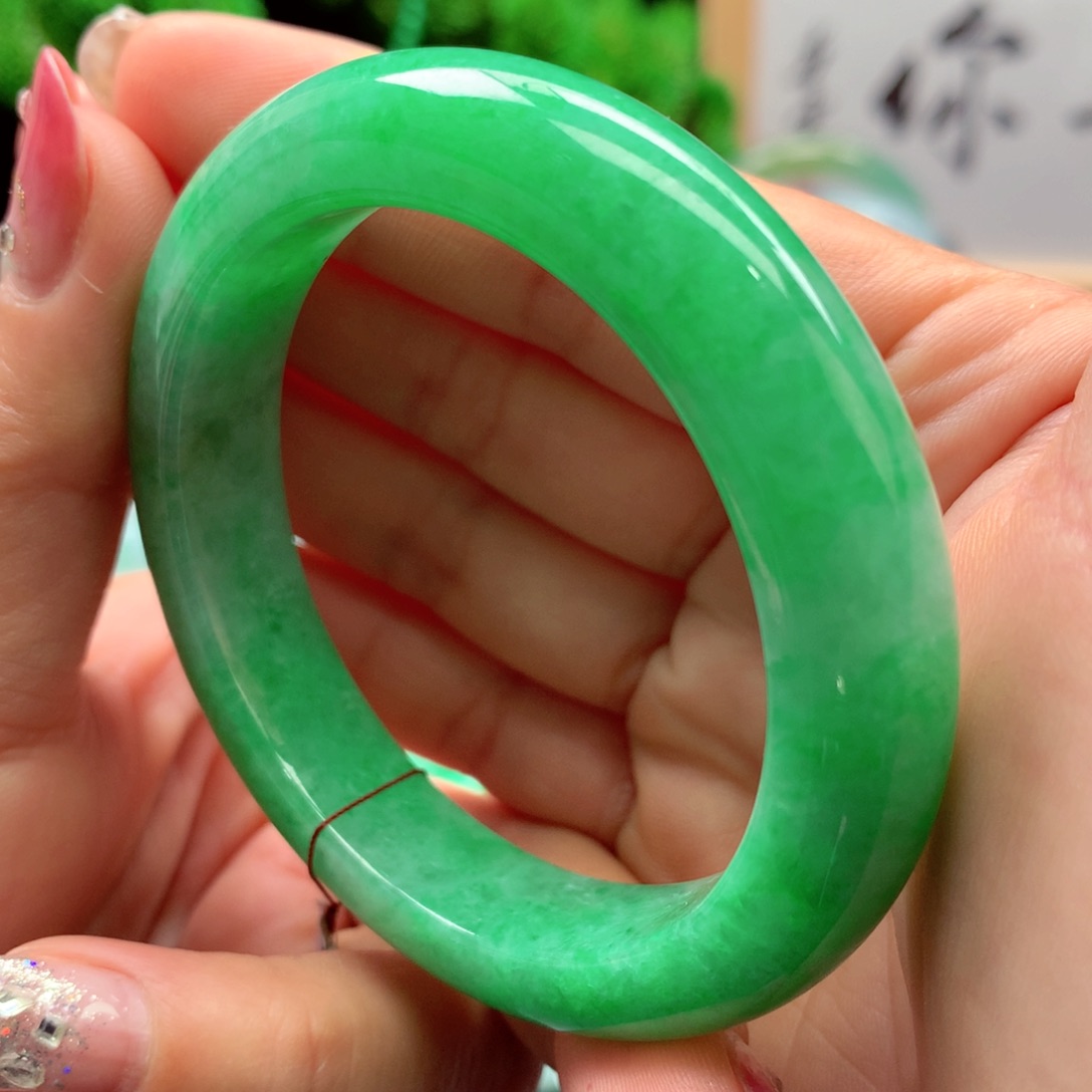 未镶嵌手镯翡翠缅甸53.5圈口