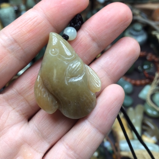 岫岩老玉（透闪石质玉）挂件未镶嵌