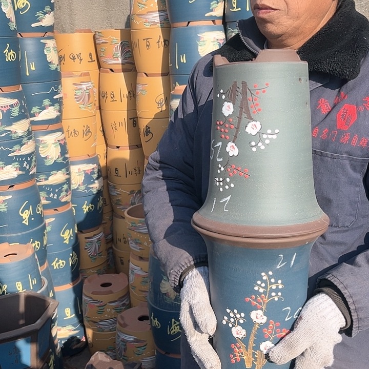 紫砂紫砂花盆和花盆