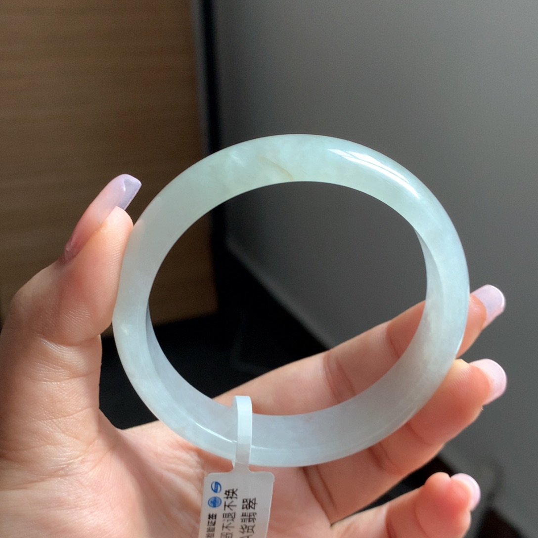 翡翠手镯（贵妃镯）未镶嵌6 58洒金正圈