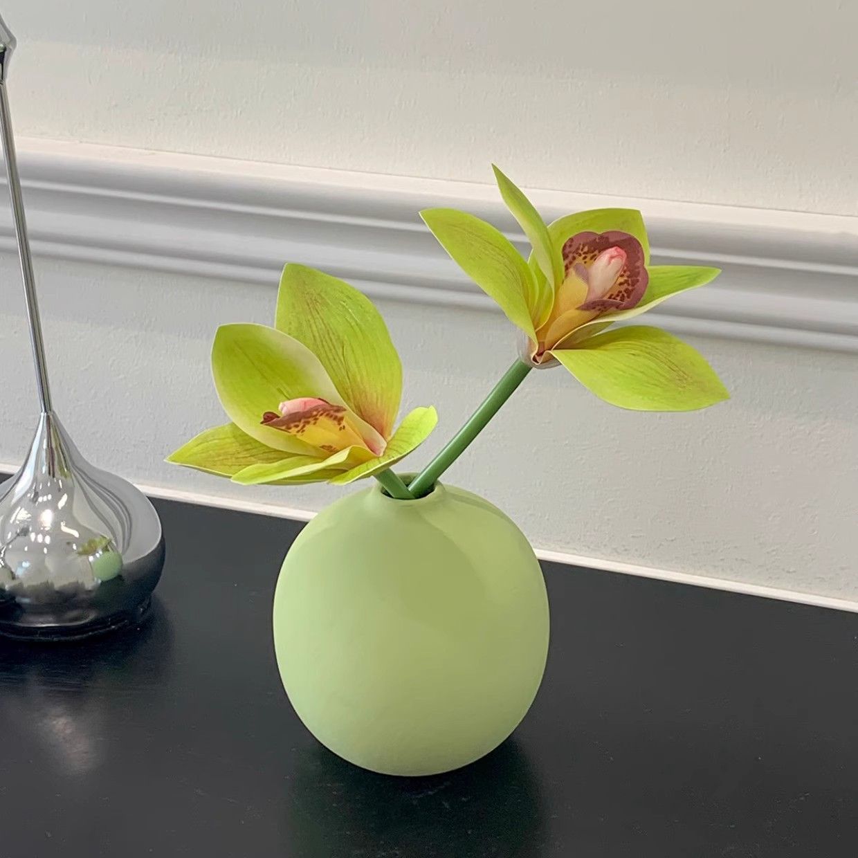 网红爆款轻奢惠兰仿真花假花陶瓷花瓶摆设客厅桌面装饰品摆件礼品