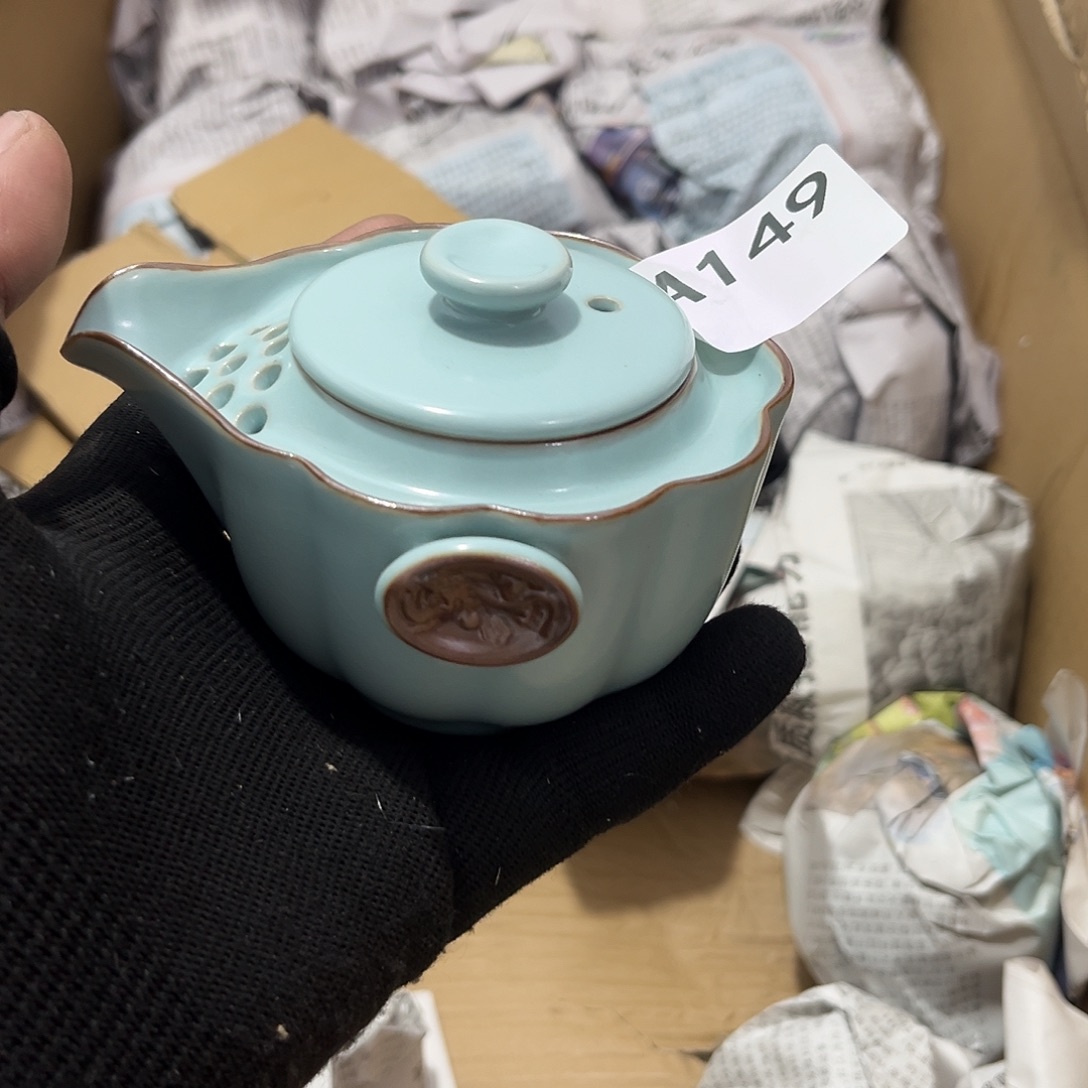 瓷片茶摆件工艺品摆件666