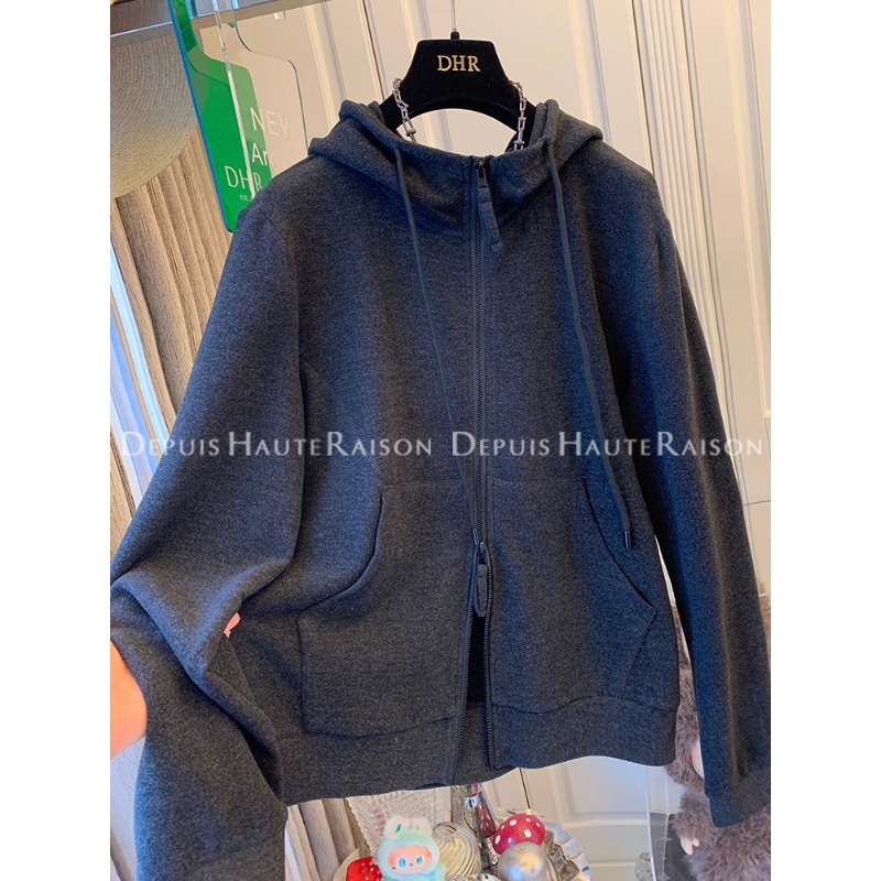 胖妹妹240斤韩系软糯双拉链连帽卫衣女秋冬宽松保暖内搭帽衫上衣