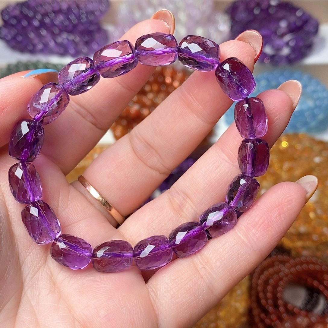 未镶嵌手链紫晶21.3