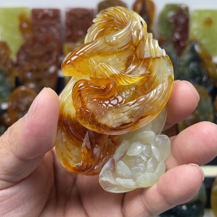 蛇纹石玉手把件未镶嵌