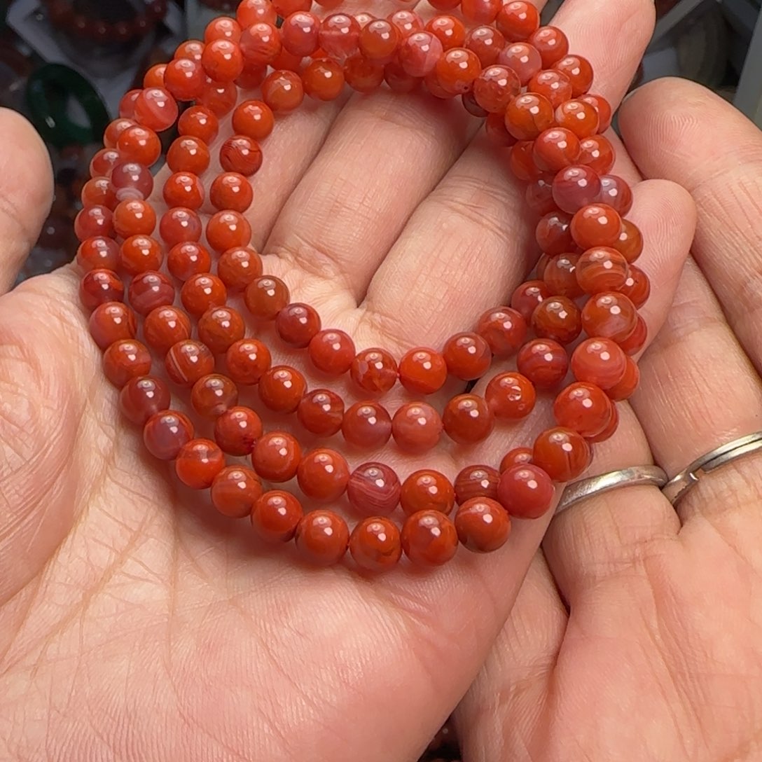 南红玛瑙未镶嵌手链