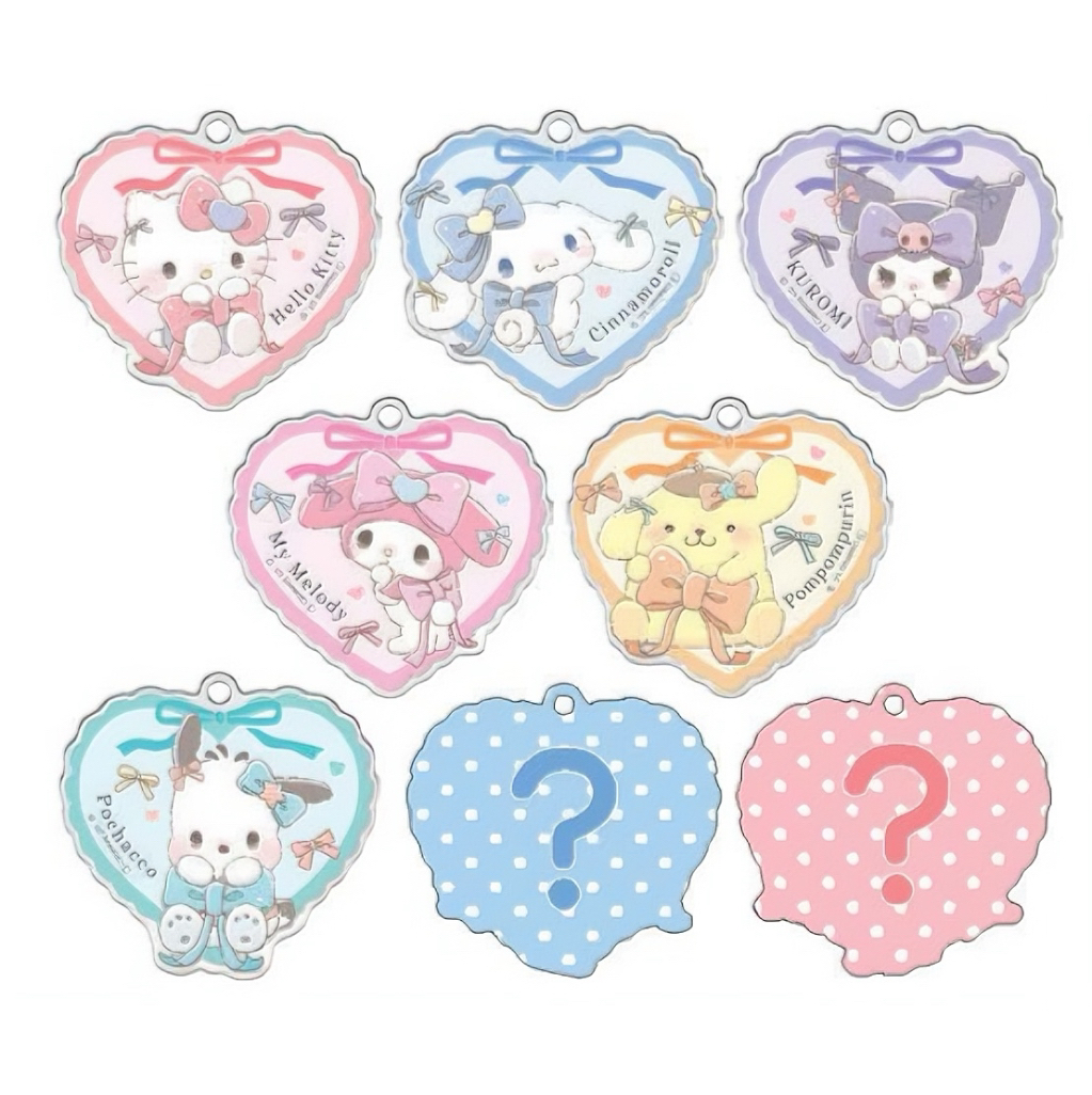 【同意代拆】三丽鸥角色丝带系列亚克力挂件圆形吧唧盲盒