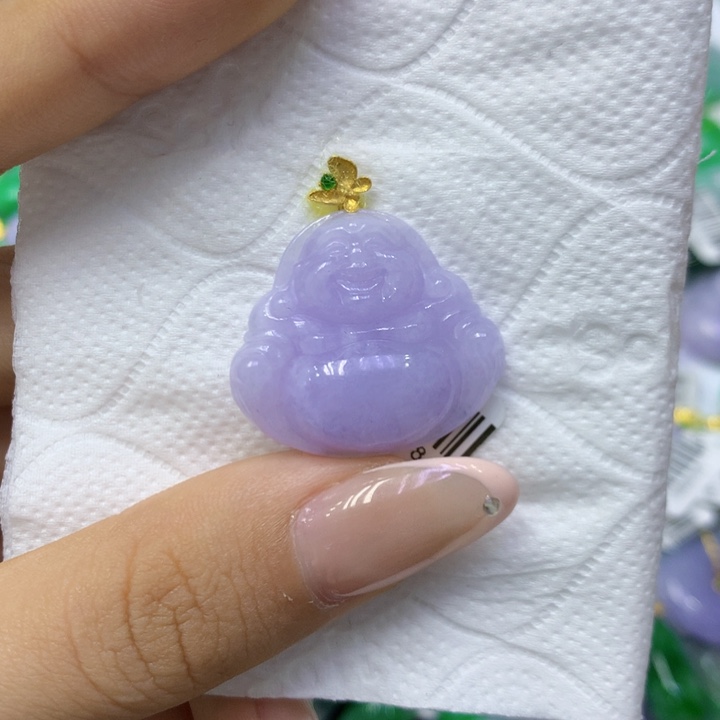 颈饰18K金镶嵌翡翠