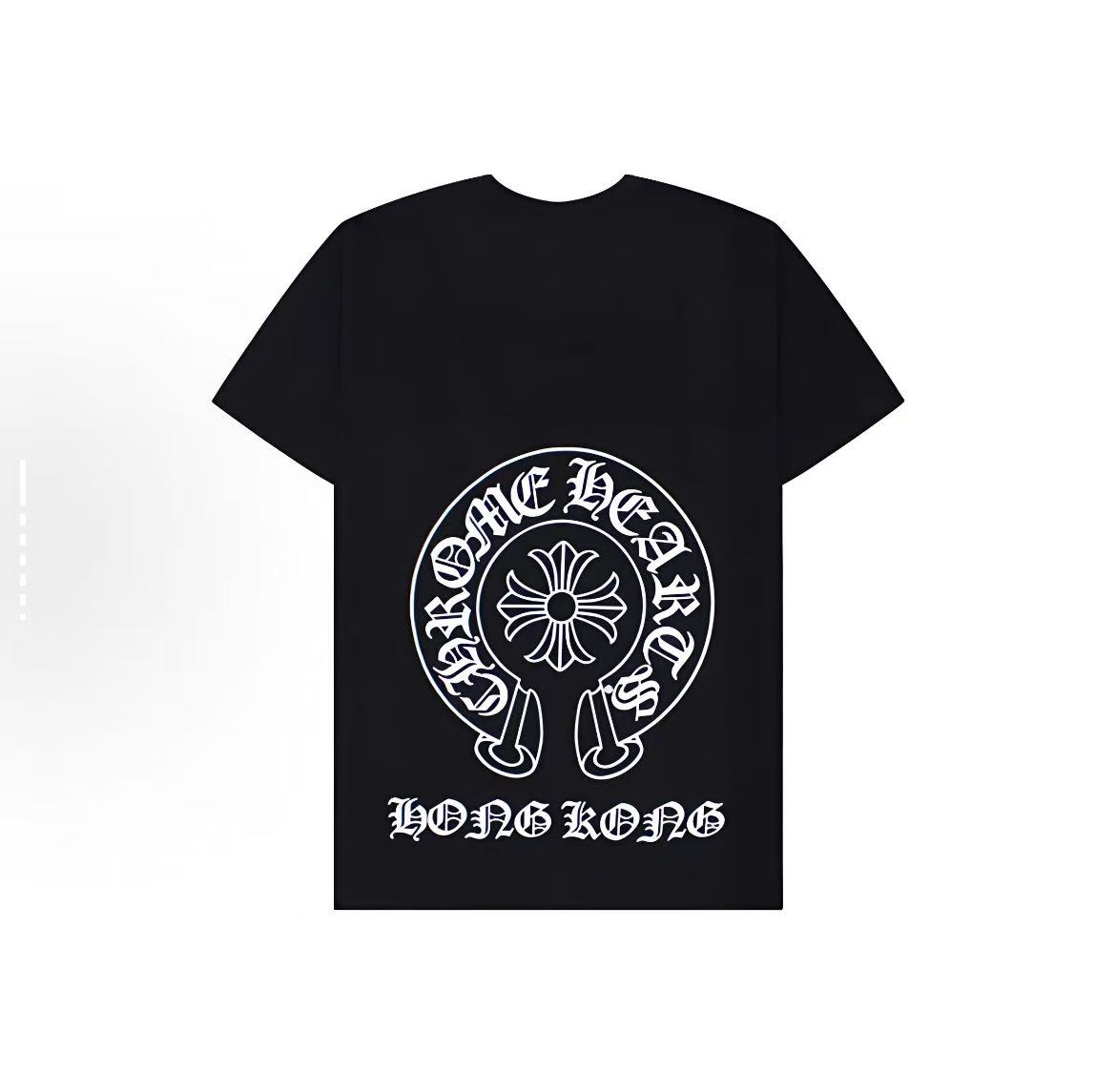 克罗心 logo 马蹄花十字印花休闲短袖T恤