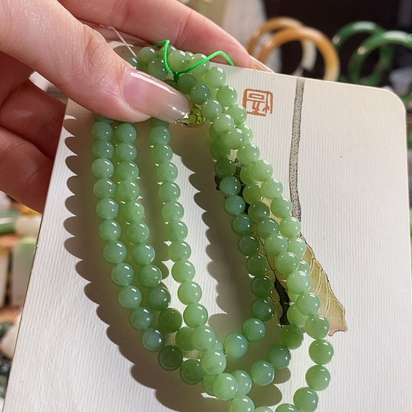 【闪购商品】和田玉项链6mm未镶嵌