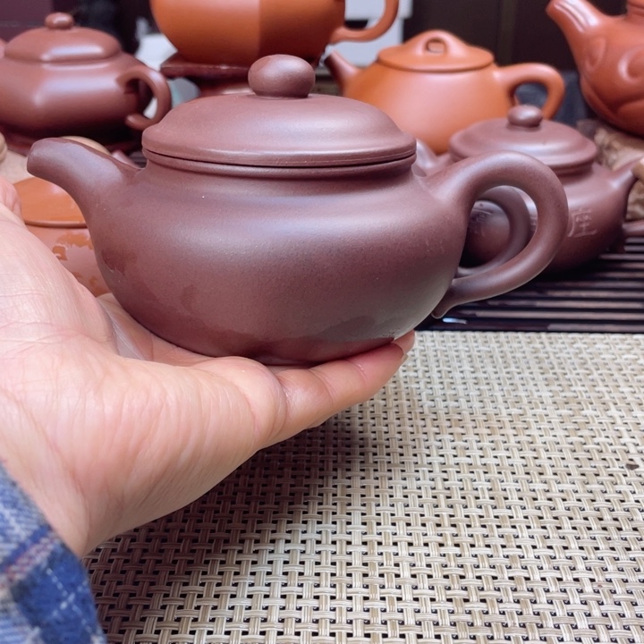紫砂茶壶随***尘微瑕仿古紫泥不退不换