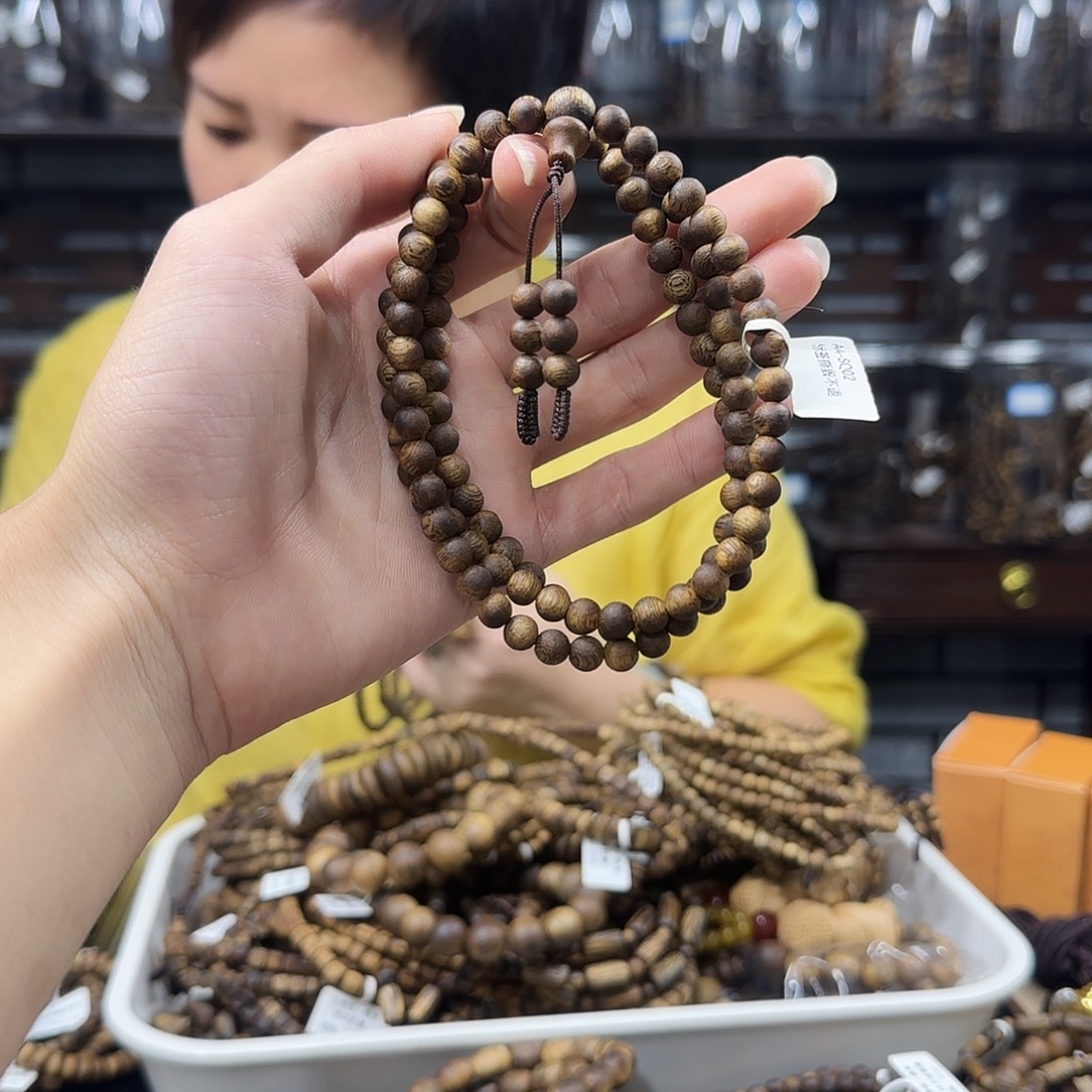 沉香手串奇楠沉香圆珠多圈多样性发一6mm