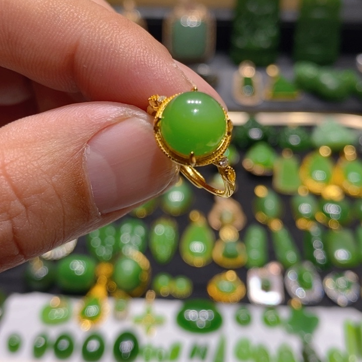 和田玉（碧玉）颈饰银S925镶嵌