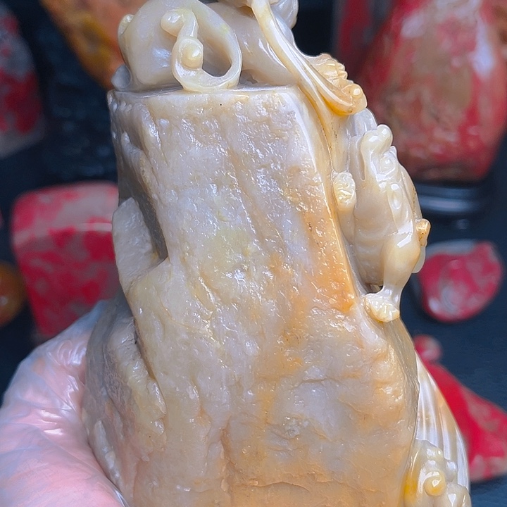 昌化石1**熊昌化冻石精品摆件