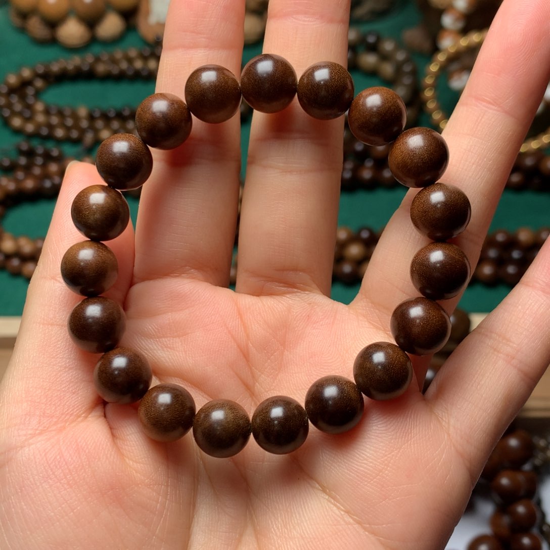 檀香木手串/手链老山檀香1.0横纹黑肉供奉料